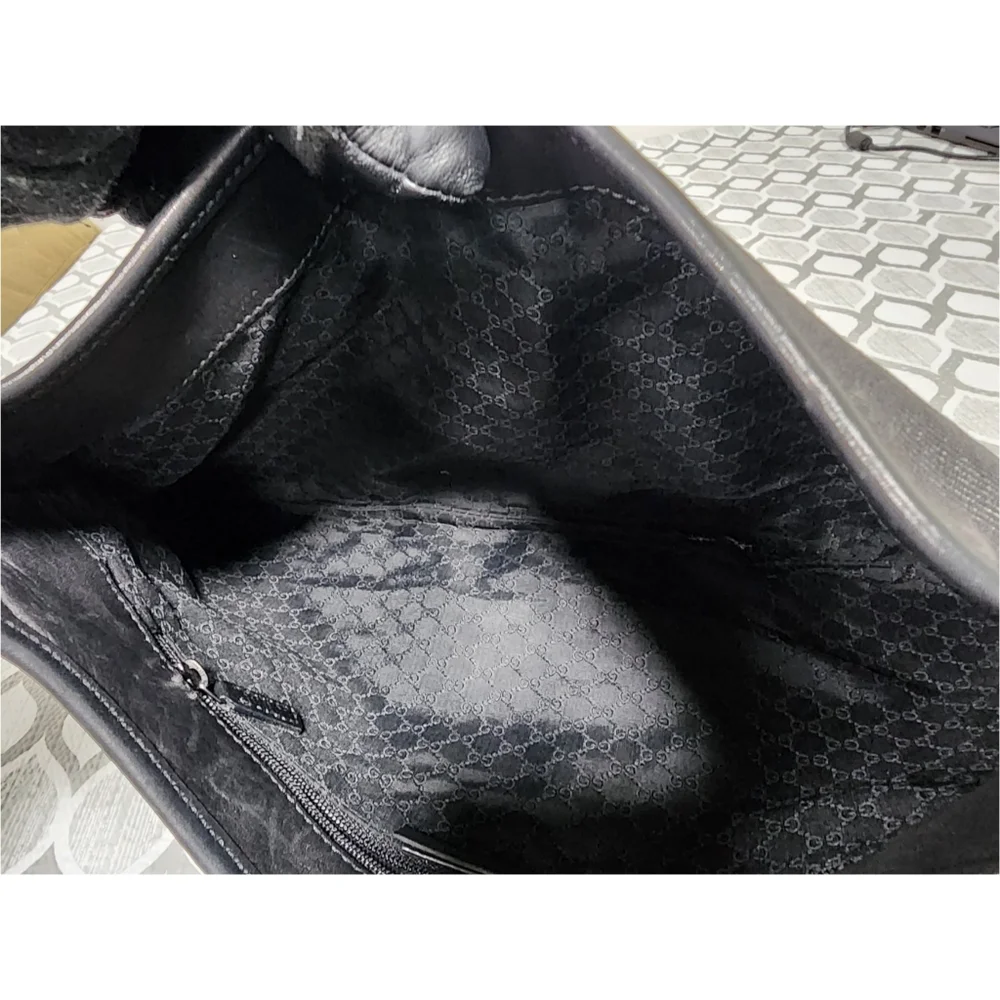 GUCCI Vintage Jackie Hobo Denim Bag Black